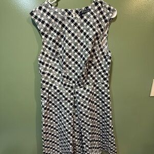 Brooks Brothers Black and White Plaid Mini Dress